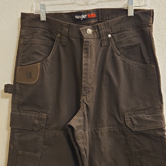 Wrangler Men's Dark Brown Cargo Pants - Sz 32x32 - Picture 5 of 15